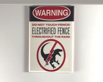Jurassic park sign | Etsy
