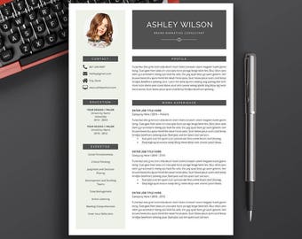 Professional Resume Template, CV Template, Cover Letter, MS Word, Modern Creative Teacher Resume, A4, Letter Size, Instant Download, Ashley