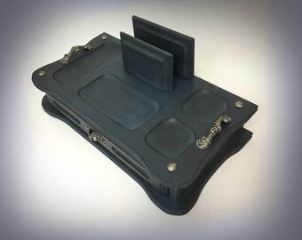 Hand Painted Mens Wood Valet, Tray, Organizer, Desk Tray, Gift For Him