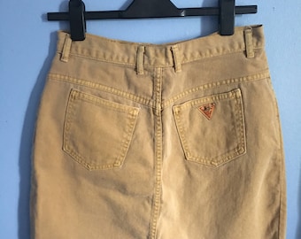 Vintage 80s Guess Brown Skirt