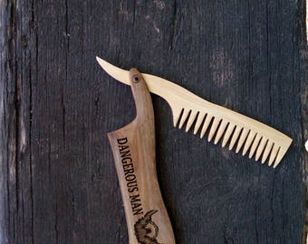 groomsmen gifts pocket beard comb hair men comb men birthday gift Beard grooming Mens gift Moustache comb Husband gift Best friend gift