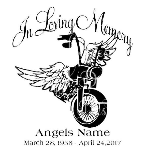 Download In Loving Memory Motorcycle Loss SVG Sticker Decal Car Decal