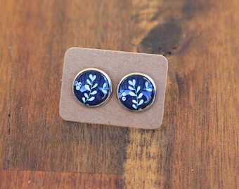 Olive branch earrings