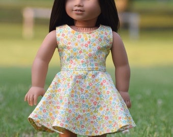 Pastel Floral Sundress for American Girl Doll