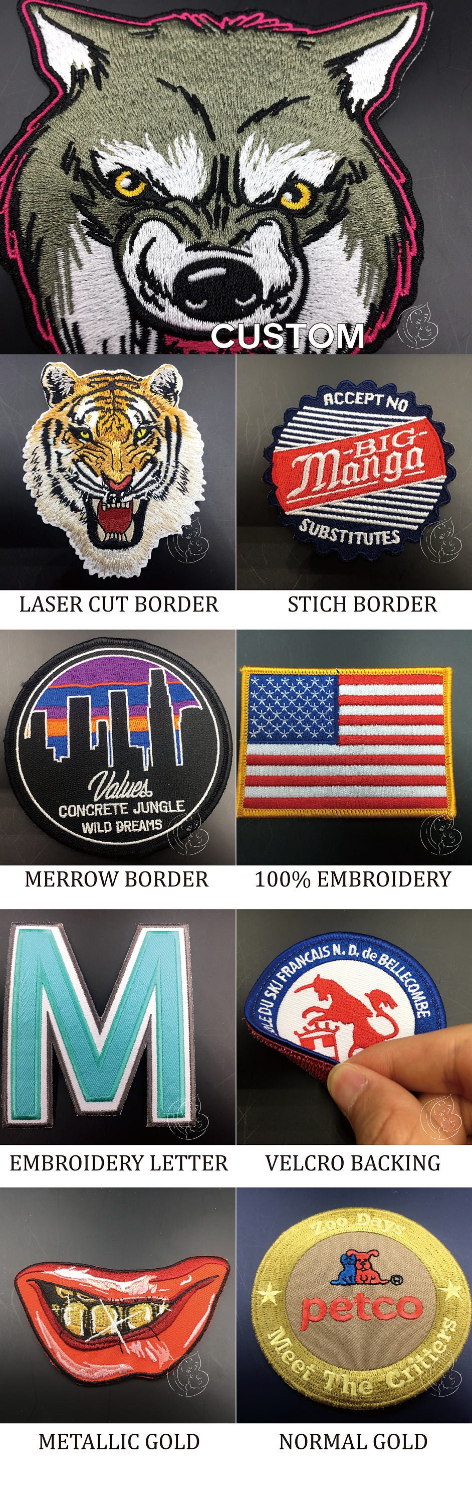 Iron on embroidered patches custom iron on embroidered