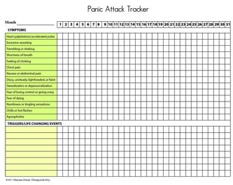 Printable Depression Symptoms Sleep Weight Tracker Diary
