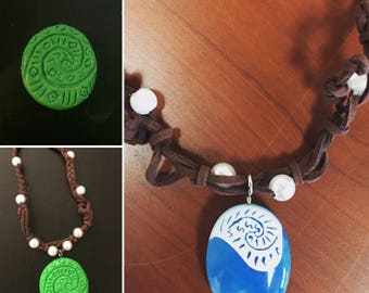 Princess Moana Necklace - Moana party favors, Moana Costume, Moana Cosplay, Moana jewelry, Moana accessories, heart of te fiti