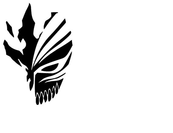 Download Bleach Ichigo Hollow Mask Decal SVG Cut File Cricut Silhouette