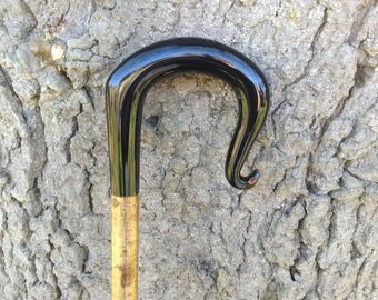 Buffalo horn shepherds crook/walking stick