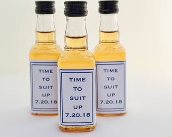 Custom Mini Whiskey Label | Custom Labels | Custom Groomsmen Gifts | Whiskey Gifts | Groomsmen Proposal | Best Man Gift | Custom Labels