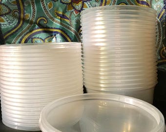 Slime containers ,deli containers with lids 8 oz clear