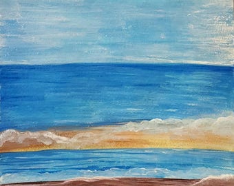 Painting beach scene | Etsy