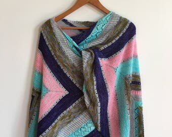 Starting Point Shawl / Wrap Hand Knit