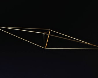 Brass geometric shape Great for air plants a hanging