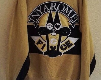 Vintage Ficce Uomo nyarome Sweatshirt Big Logo