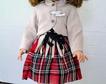 Shirley Temple Doll Ideal Wee Willie Winky Shirley Script Pin 15" Doll