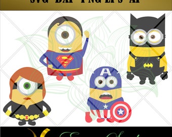 Minion Super Hero svg, Avengers svg fantastic svg, Studio files for cricut,svg files,Cricut Downloads,Instant Download