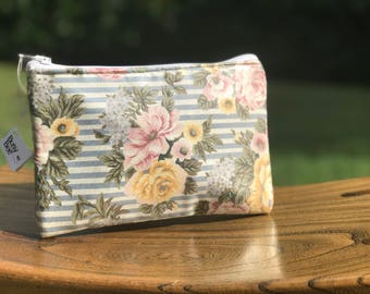 Handmade Floral Carry All Pouch