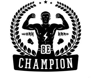 Boxing Gloves Boxer Competition Ring Fighter Exercise Sport .SVG .EPS .PNG Vector Space Clipart Digital Download Circuit Cut Cutting