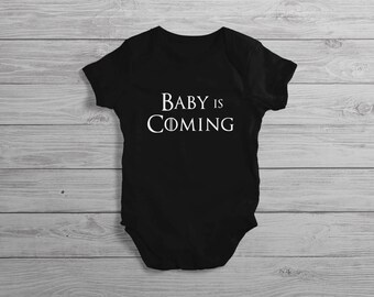 Baby Is Coming Baby Onesie // Game of Thrones Onesie // Pregnancy Announcement Onesie // Baby Clothing // Baby Bodysuit // Baby Clothes
