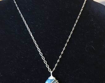 Natural Stone Wire Wrapped Necklace