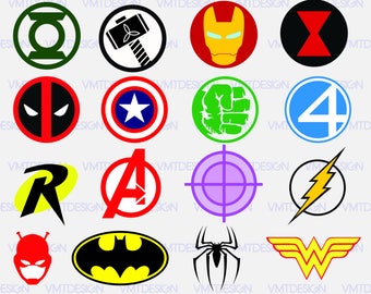 Super hero logos | Etsy