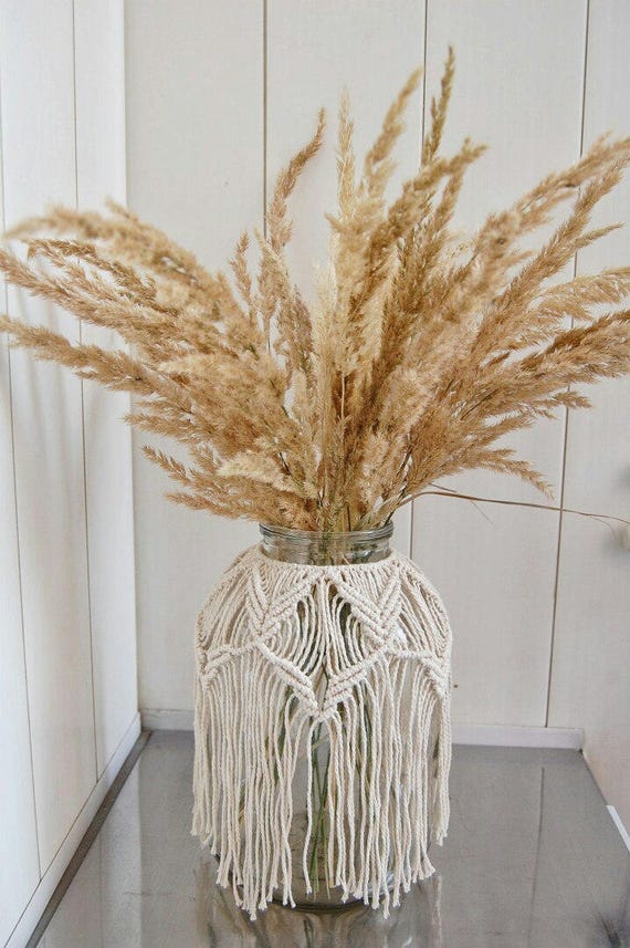 Macrame Hurricane Macrame Vase Macrame Jar Macrame Candle