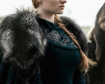 GOT Sansa Stark Bastards' Battle Green Costume, Custom-made