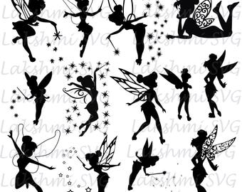 Tinkerbell svg,Tinkerbell clipart, Tinker Bell svg Disney files silhouette, digital svg ,SVG Pack, files for Silhouette,png,dxf,ai