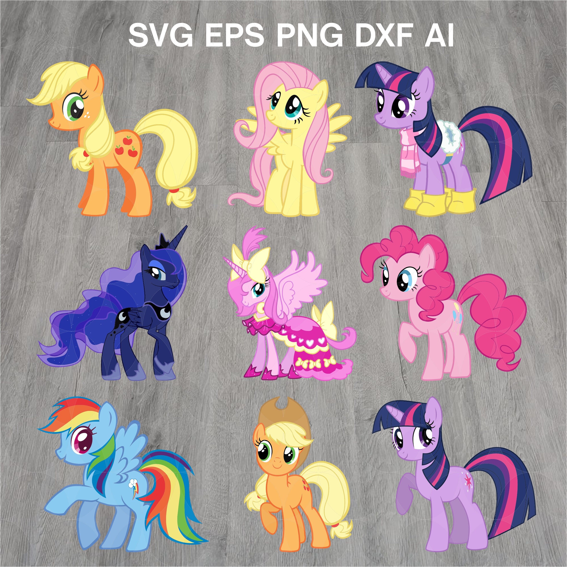 Download my litlle pony svg shirts Cut files my little pony clipart