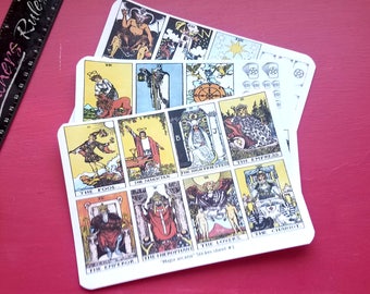 Tarot cards for full boxes planner stickers, Erin Condren/Happy Planner size