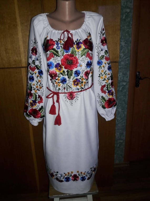 Wildflowers embroidered folk dress gorgeus women dress