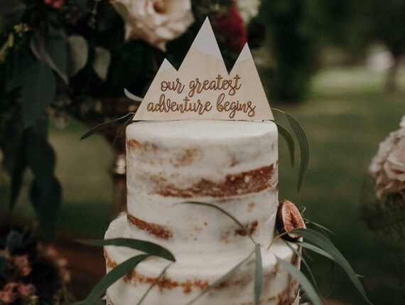 Mountain Cake Topper Rustic Wedding Sign Decoration 100 Mountain Cake Topper Rustic Wedding Sign Decoration 100