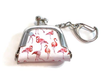 Flamingo Keychain, Pink Flamingo, New Driver Keychain, Novelty Keychain, Tiny Purse, Backpack Charm, Purse Charm, Key Chains for Women Teens