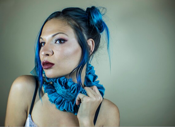 Tattered Teal Circus Collar Tattered Teal Circus Collar