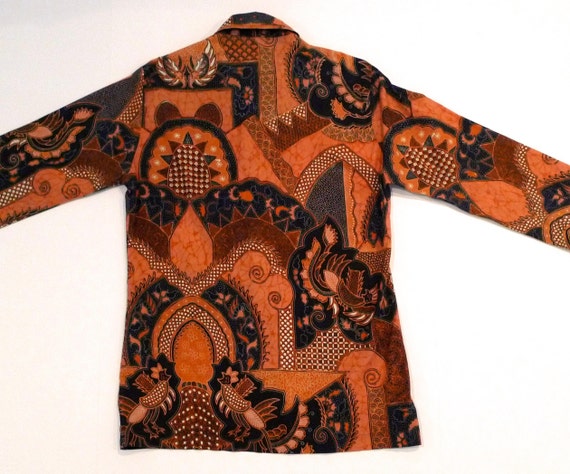Batik Shirt Indonesia Vintage Keris Mens Medium Phoenix Sacred