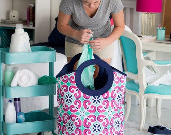 Personalized laundry bag, Monogrammed Laundry Hamper, Mega Tote, Dorm Room, college dorm, Graduation gift