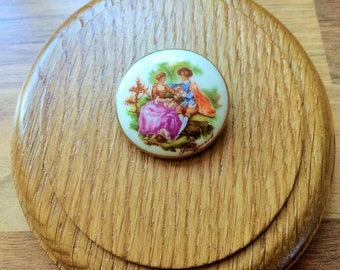 Broche Camée Ancien Bétourné Limoges - Sainte Fabiola Réf. 80417 - Occasion