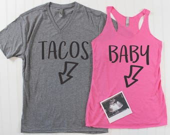Pregnancy Announcement Shirt/ Husband and Wife Pregnancy Announcement/ Couple Pregnancy Announcement/ Pregnancy Announcement Ideas/ Daddy