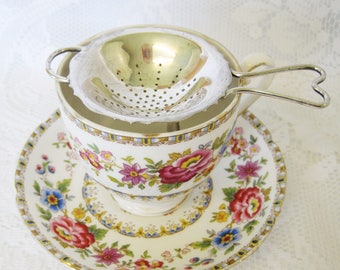 Silver Plated Footed Tea Strainer