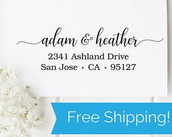 Custom Address Stamp, Address Stamp, Personalized Stamp, Return Address Stamp, Housewarming Gift, Wedding Gift, Gift for Her (D208)