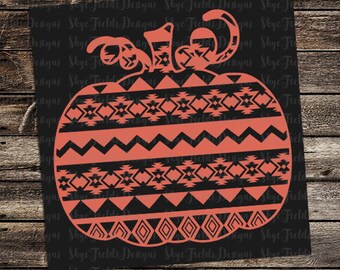 Aztec Pumpkin SVG, JPG, PNG, Studio.3 File for Silhouette, Cameo, Portrait, Cricut, Cut File, Fall, Autumn