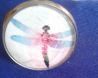 Pretty pink and blue Dragonfly ring