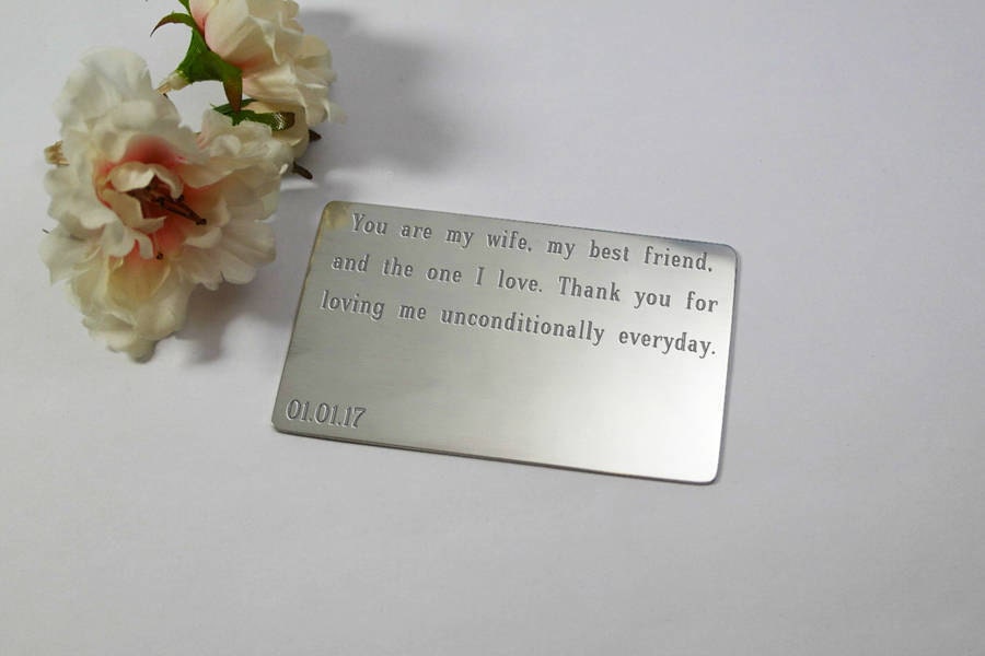 Engraved gift for wifewife keepsakecustom wife giftwife