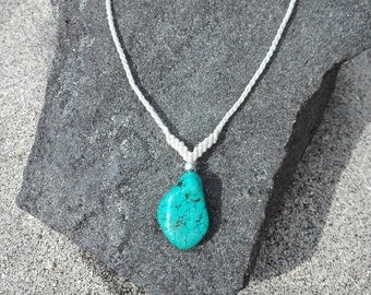 Necklace macrame free shipping! Turquoise