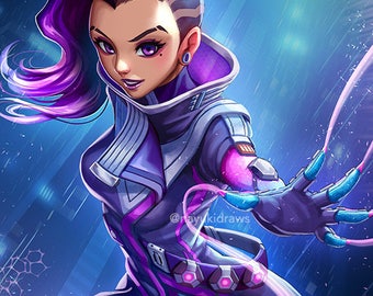 Sombra Overwatch Poster Print