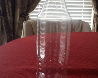Upcycled plastic soda bottles with black lids, decorative rope and hooks, great for crafts with sand or soil (set of 4)