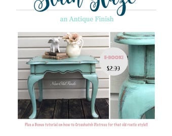 Stain Glaze - PDF How To Tutorial - Instant Download - DIY How To Stain Glaze Painted Furniture - eBook Tutorial Guide