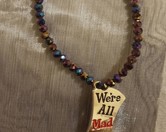 Alice in Wonderland Mad Hatter charm bracelet
