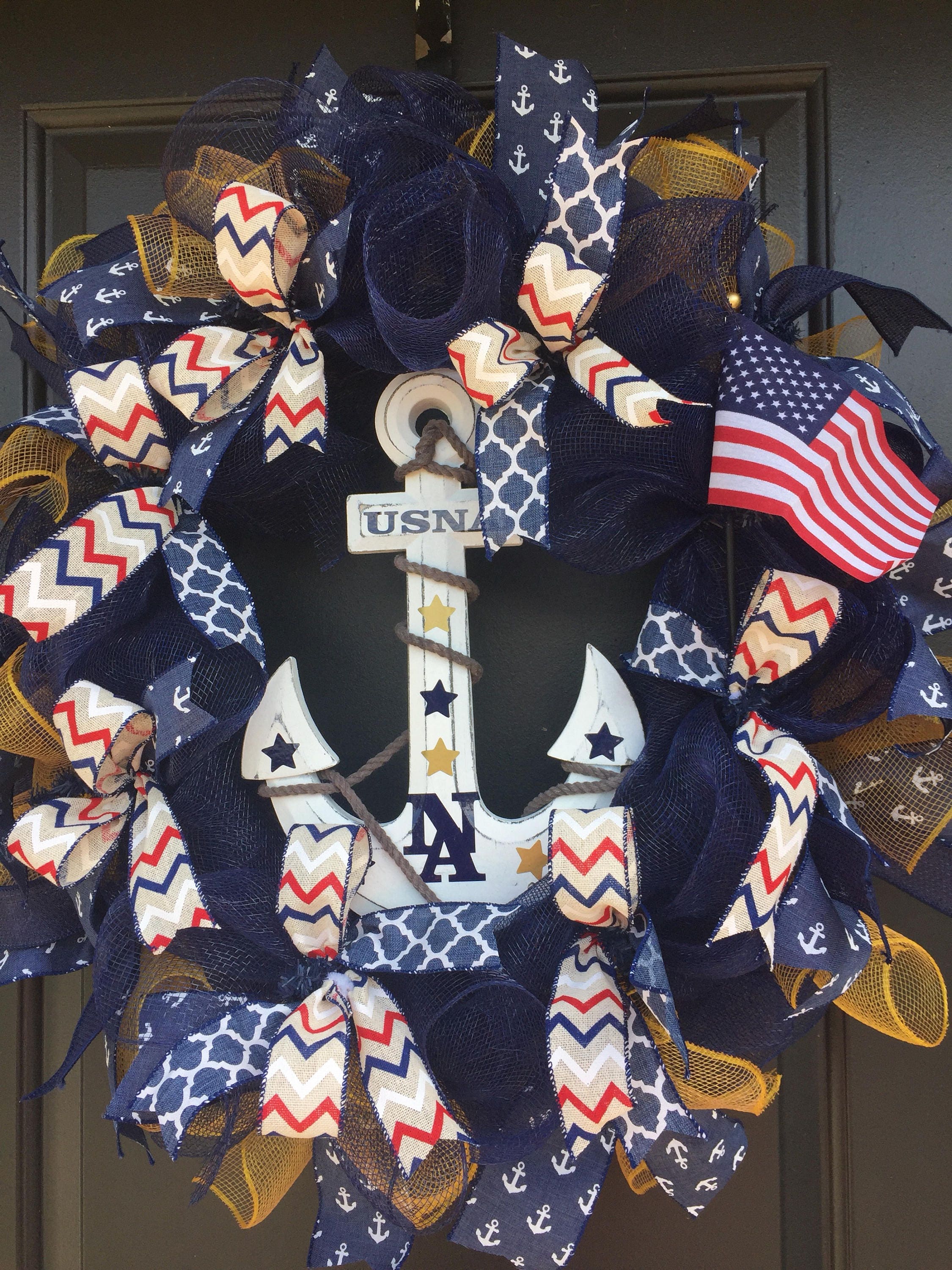 Us Navy, Naval Academy, Anchor Wreath, Patriotic Wreath, Military Front